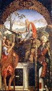 BELLINI, Giovanni Sts Christopher, Jerome and Ludwig of Toulouse oil painting